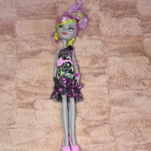 Fashion Doll with Pink and Black Dress